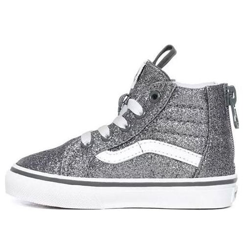 Vans Glitter SK8-Hi Zip Toddler Silver VN0A4BV10M0