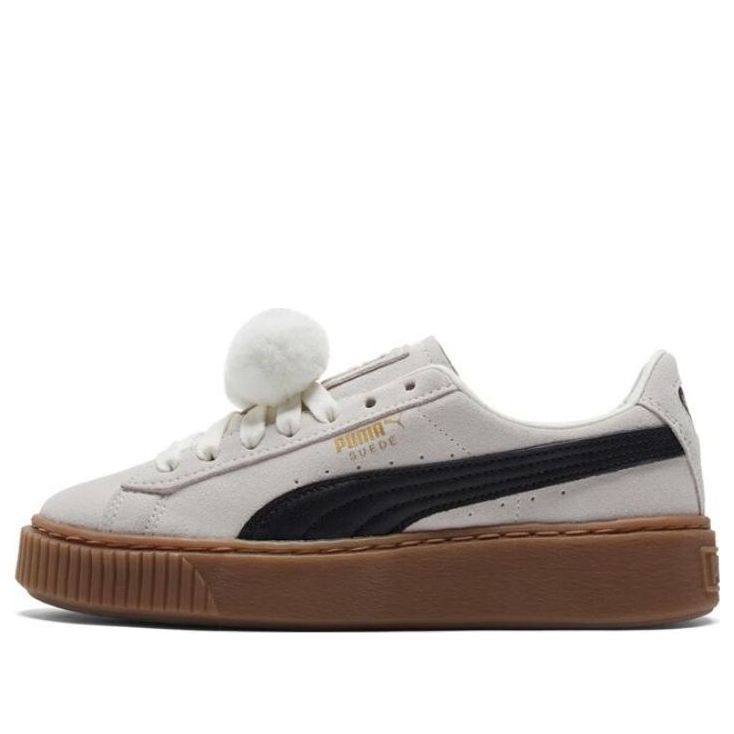 (WMNS) PUMA Suede Platform 'Grey Black Gum' 391902-40
