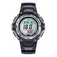 Men's CASIO PROTREK Series Waterproof Quartz Led Lighting Numeric Scale Luminous Pointer 37mm Resin Strap Watch Mens SGW-100-1V