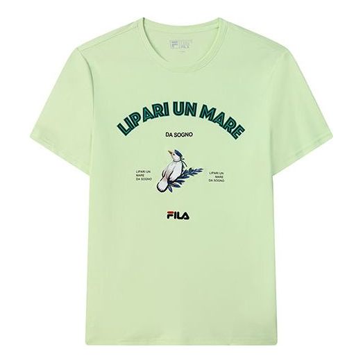 FILA Logo Printing Round Neck Sports Short Sleeve Green F11M128107F-LG