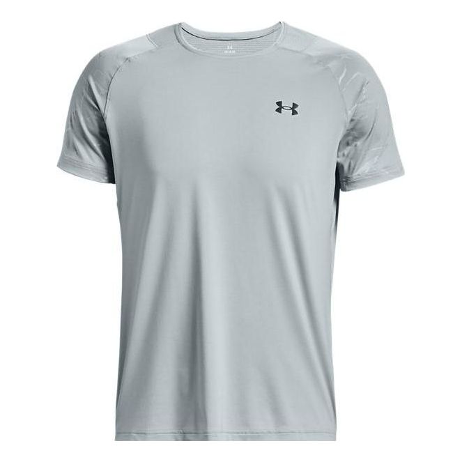 Under Armour Rush Emboss Short Sleeve T-Shirt 'Grey Blue' 1376790-465