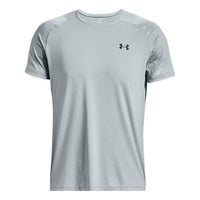 Under Armour Rush Emboss Short Sleeve T-Shirt 'Grey Blue' 1376790-465