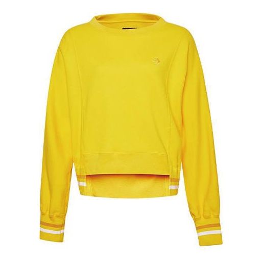 (WMNS) Converse Stripe Breathable Pullover Yellow 10020727-A01