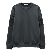 STONE ISLAND Sleeve Pockets Crewneck 'Lead Grey' 791560577-V0062