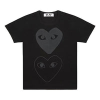 (WMNS) COMME des GARCONS PLAY Double Hearts T-Shirt 'Black' AZ-T193-051-1