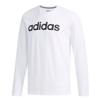 adidas neo M CE LNR LS logo Printing Round Neck Long Sleeves White EI4722