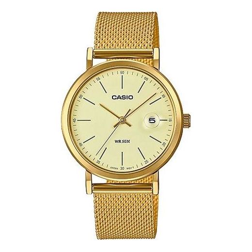 CASIO Female DRESS Japan / South Korea Fashion Gold Analog LTP-E175MG-9EVDF