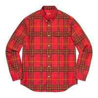 Supreme Spray Tartan Shirt 'Red Yellow' SUP-SS21-582