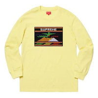 Supreme SS19 Needlepoint Patch LS Top PaleYellow SUP-SS19-333