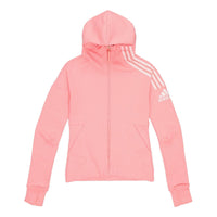 (WMNS) adidas Letter Printing Hooded Jacket Pink FI6722
