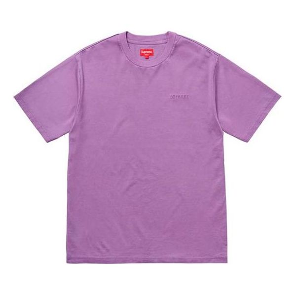 Supreme SS18 Overdyed Tee Purple Logo Tee SUP-SS18-165