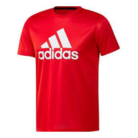 adidas Casual Sports Round Neck Short Sleeve Red FT9736