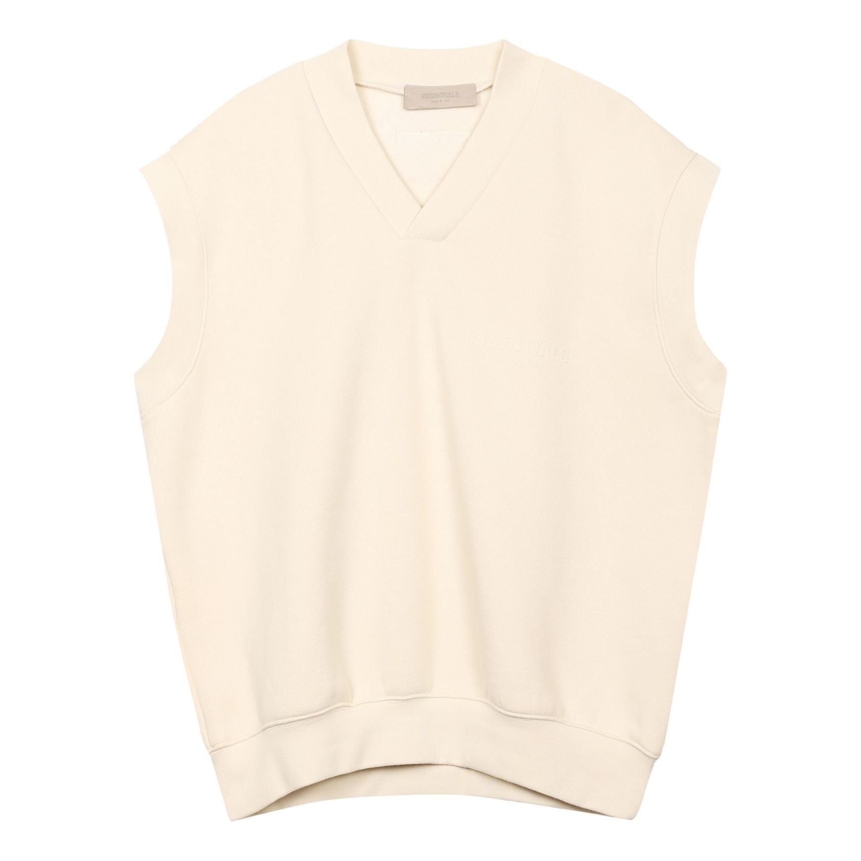 Fear of God Essentials FW22 V neck vest 'Egg shell' FOG-FW22-890