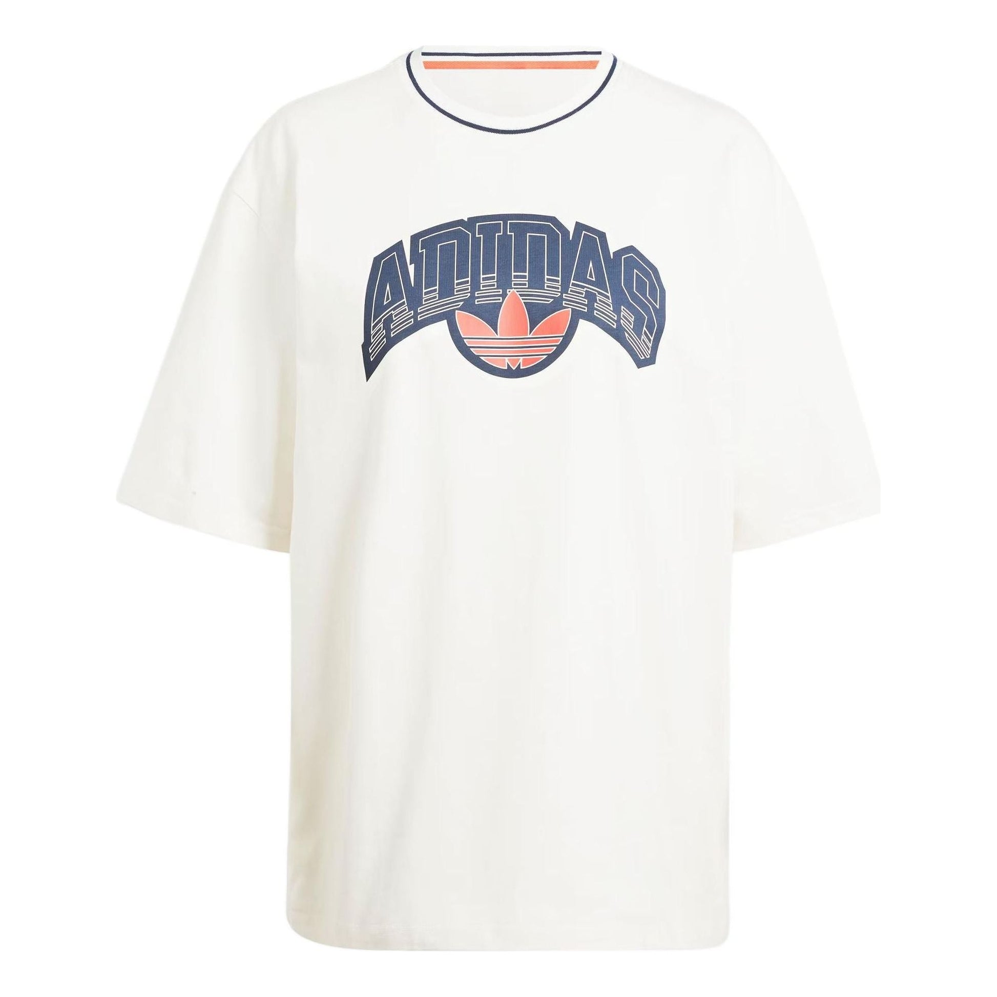 (WMNS) adidas Big Logo Graphic T-shirt Asia Sizing 'White' IU2491
