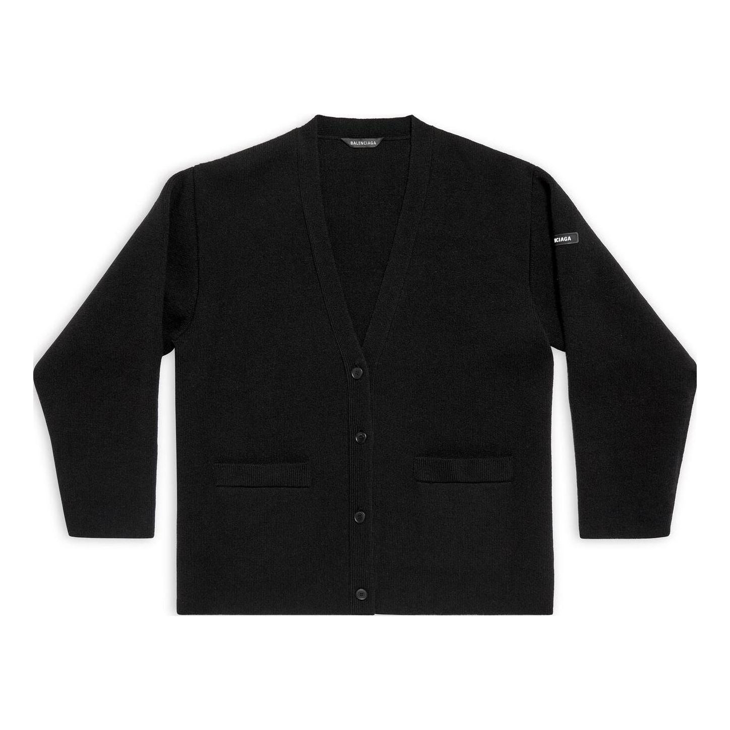 (WMNS) Balenciaga FW23 Cardigan 'Black Double Faced Wool Knit' 771671T16751000