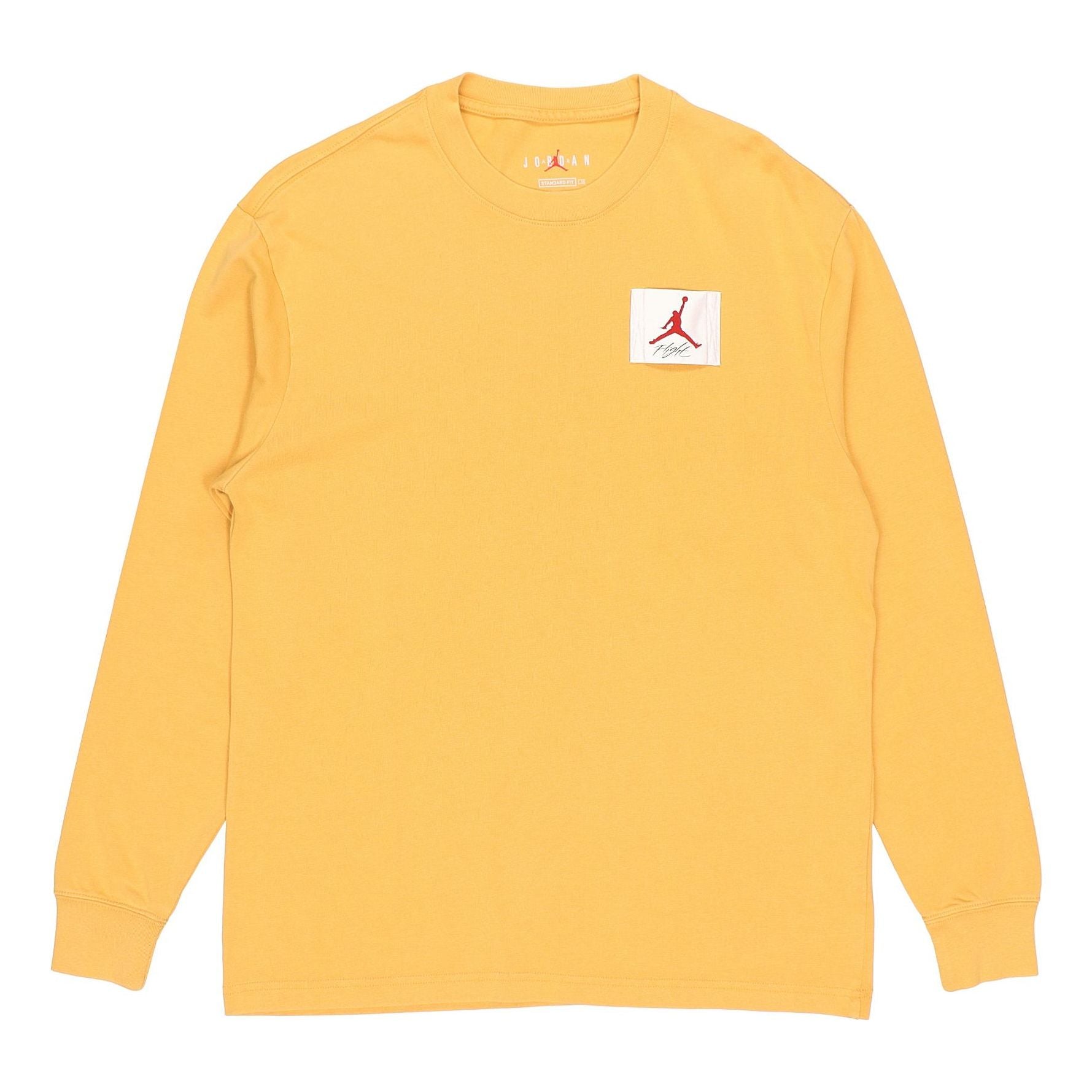 Air Jordan Logo Print Crew-neck Sports 'Flight Yellow' DD0966-217
