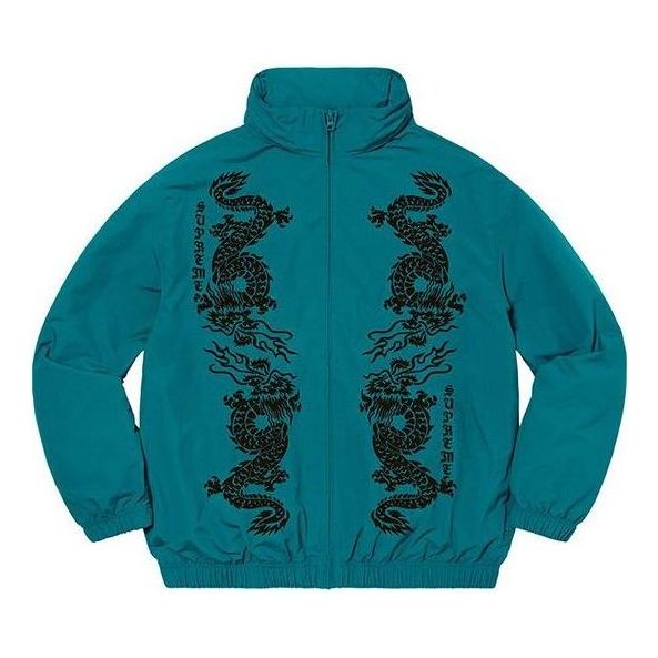 Supreme Dragon Track Jacket 'Teal Black' SUP-SS21-760