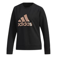 (WMNS) adidas Sports Round-neck Sweatshirt Black EA3105