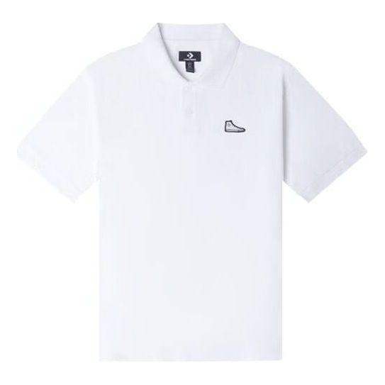 Converse Shoe Patch Polo Shirt Asia Sizing 'White' 10024739-A01