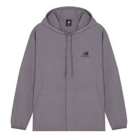 New Balance Logo Print Casual Jacket Asia Sizing 'Grey Purple' AMJ22368-ZNC