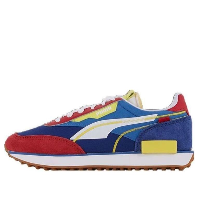 PUMA Unisex Future Rider Twofold Sd Running Shoes White/Red/Blue 381052-04