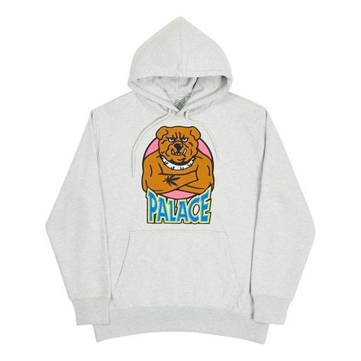 PALACE Bulldog Hood Printing Unisex Gray P19HD055