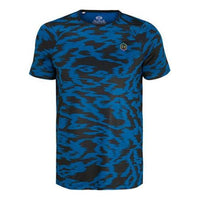 Men's Under Armour RUSH HeatGear Fitted Printing Short Sleeve Blue T-Shirt 1351559-581