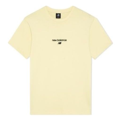 New Balance Logo T-shirt Asia Sizing 'Light Yellow' AMT22354-CYU