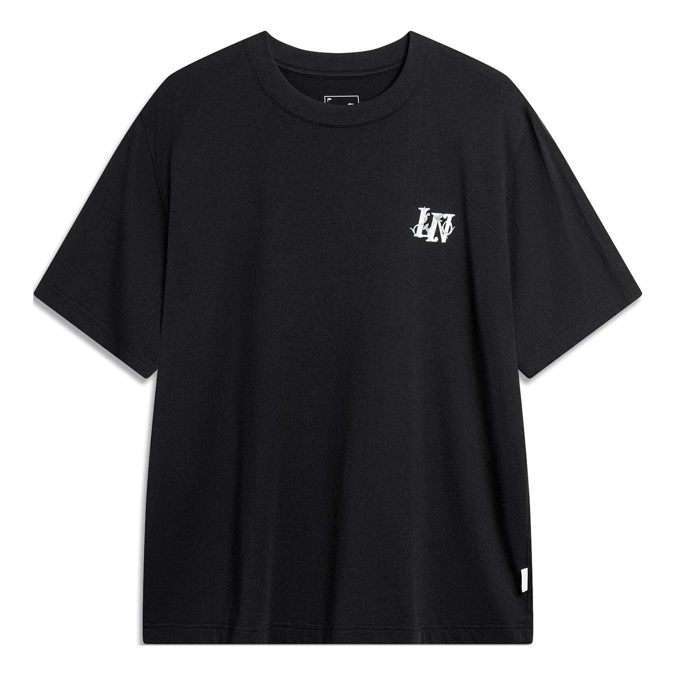 Li-Ning Floral Graphic T-shirt 'Black' AHSU319-3