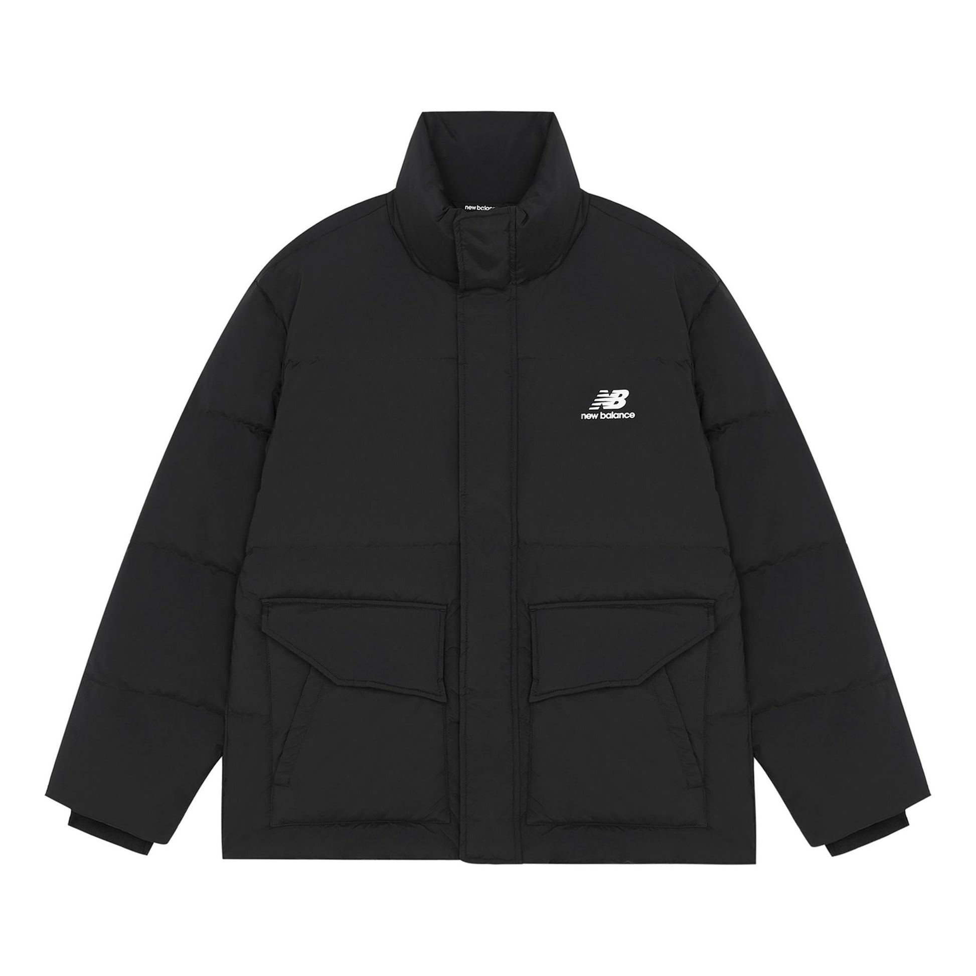 New Balance Logo Print Warm Jacket Asia Sizing 'Black' AMJ14309-BK