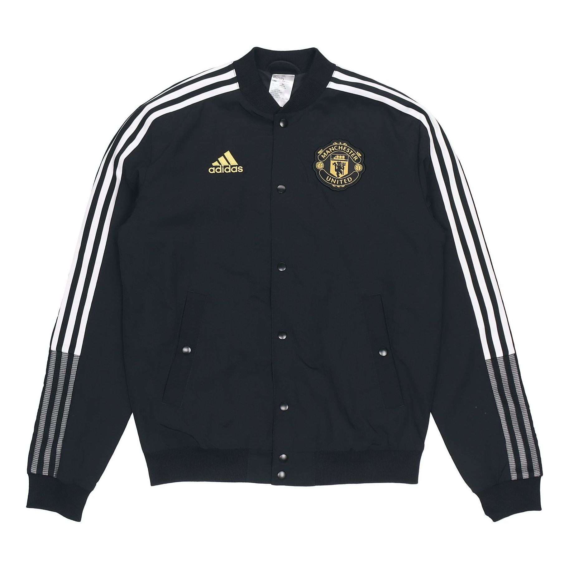 adidas Mufc Cny Bomber Series Soccer/Football Sports Printing aviator Jacket Black GU6960