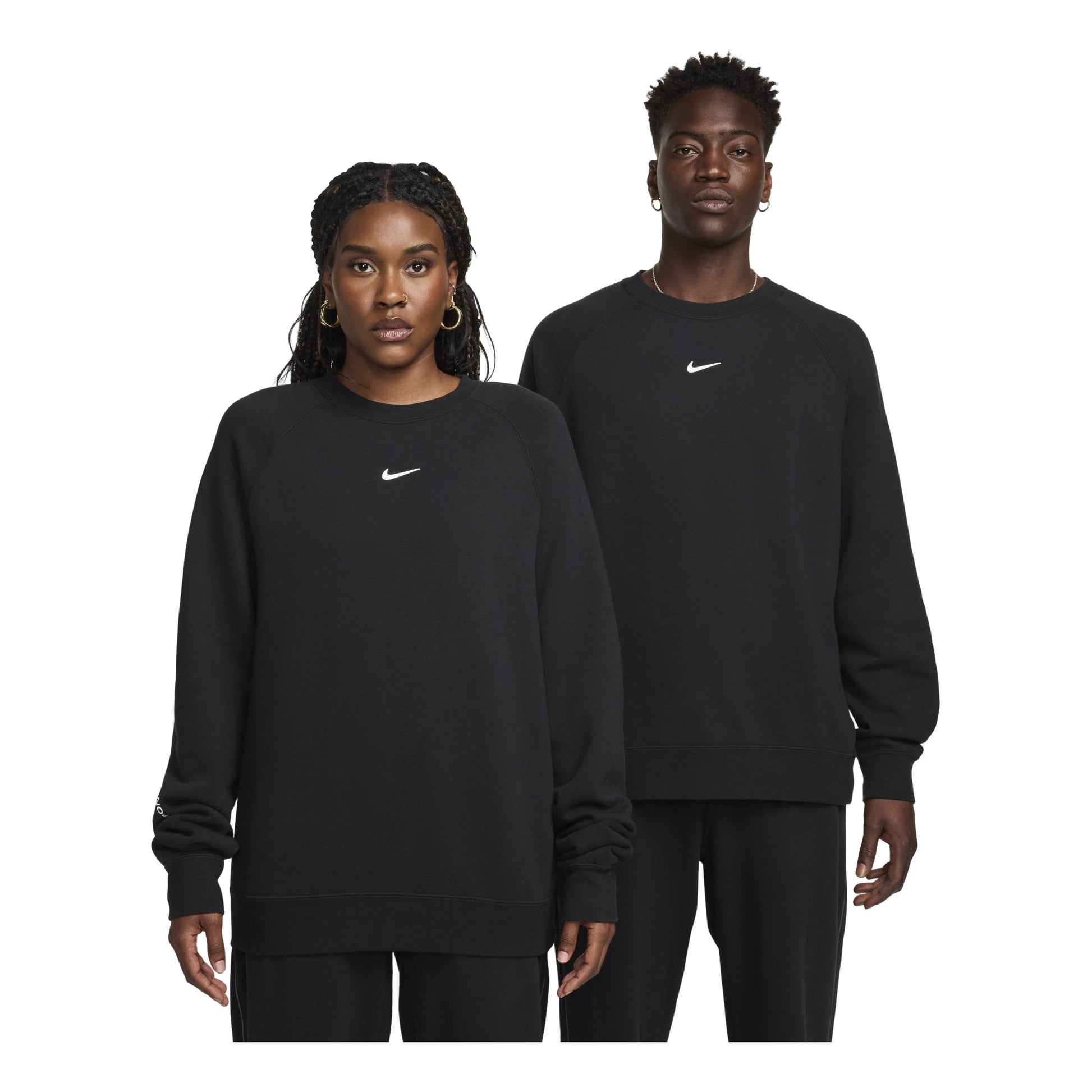 Nike x NOCTA Fleece CS Crewneck Sweatshirt 'Black White' FN8160-010