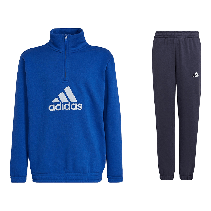 (GS) adidas Badge Of Sport Fleece Tracksuit Asia Sizing 'Blue' HK4729