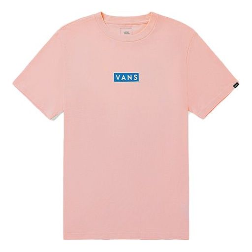 Vans Small Logo Printing Short Sleeve Couple Style Pink VN0A4MMCSYC