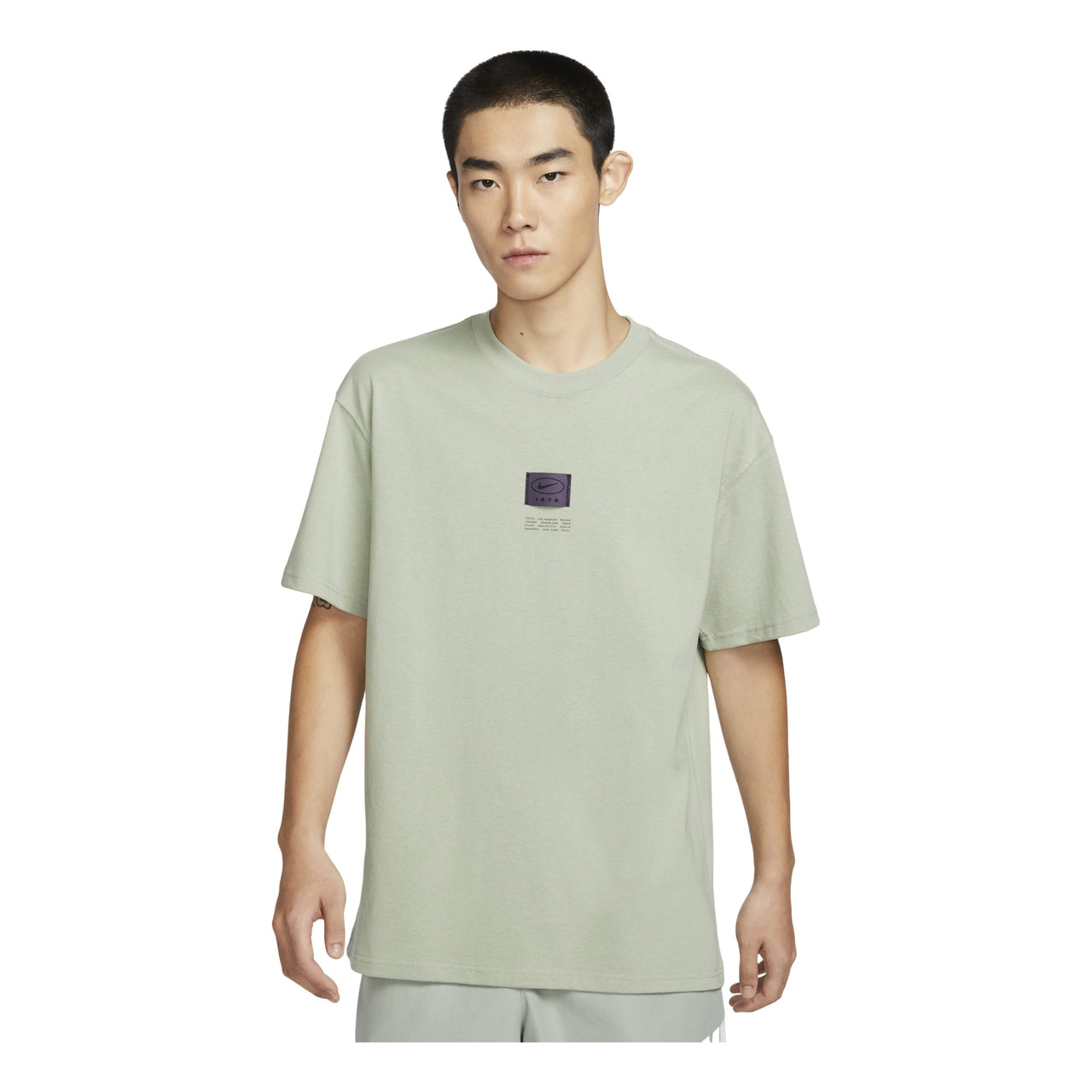 Nike Sportswear Label T-shirt Asia Sizing 'Light Green' FZ5393-370