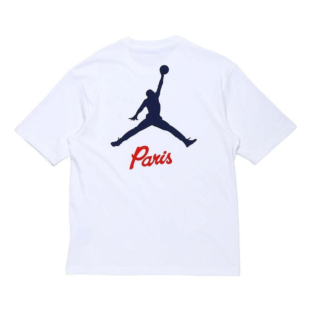 Air Jordan Round Neck Short Sleeve T-Shirt Men's White DJ0402-100
