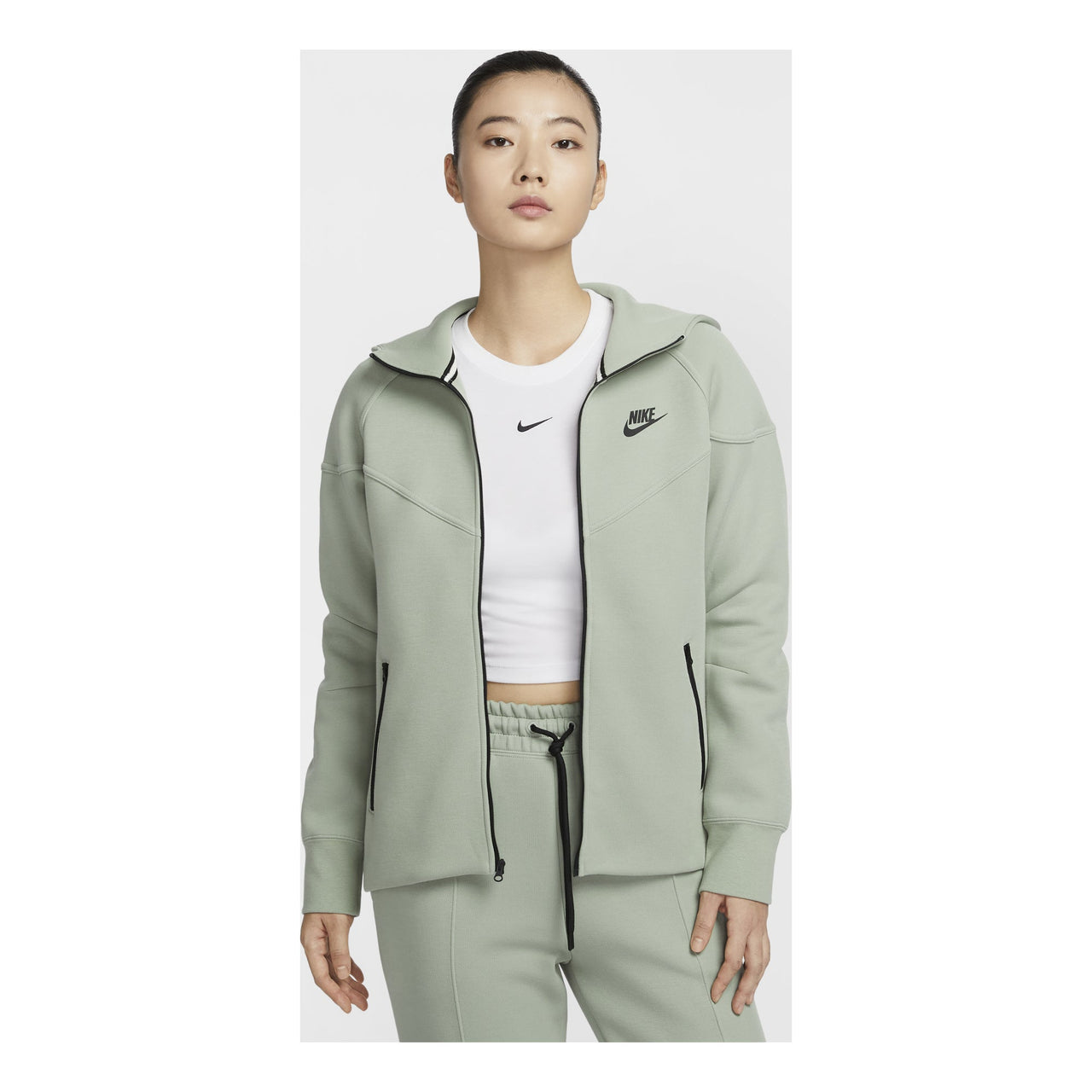 (WMNS) Nike Sportswear Tech Fleece Windrunner Full-Zip Hoodie Asia Sizing 'Jade Horizon' FB8339-370