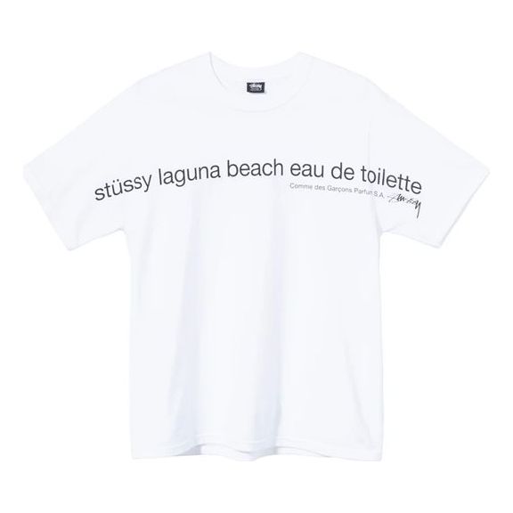 Stussy x COMME des GARCONS CDG Printed Graphics Tee 'White' 3903701-WHIT