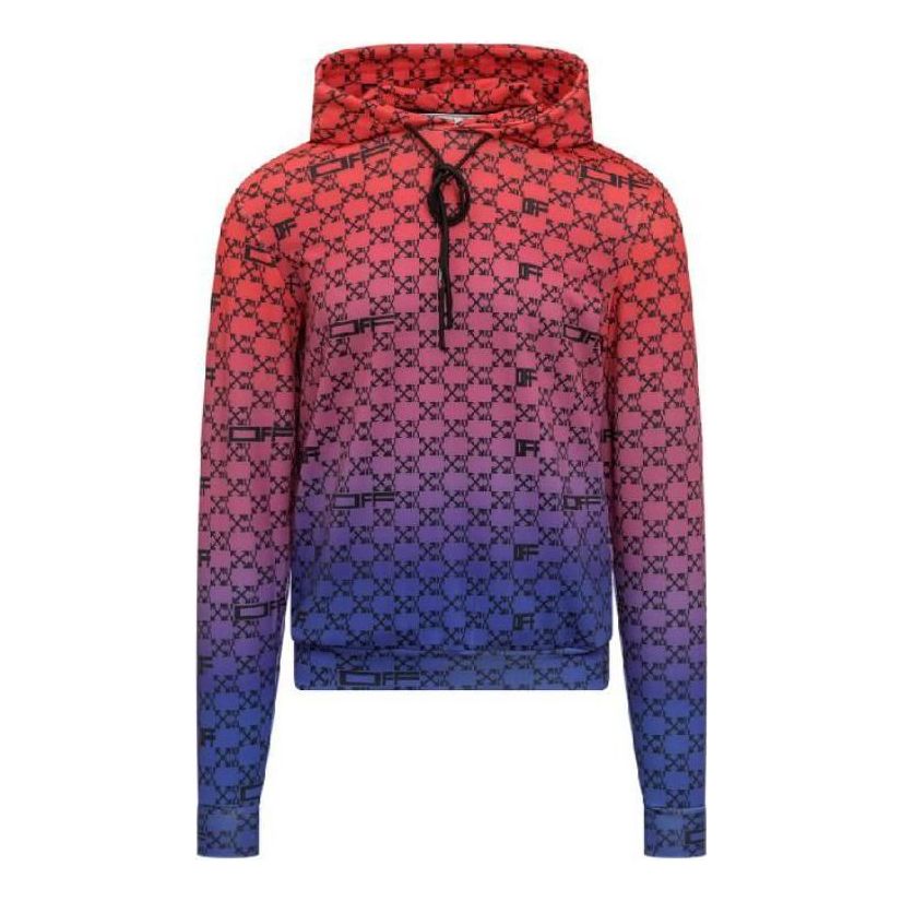 Men's Off-White Gradient Alphabet Red Blue OMVE011S22FAB0018425