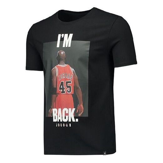 Air Jordan Sportswear AJ10 Jordan 4 No. 5 T-Shirt 'Black' 944225-010
