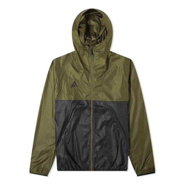 Nike ACG Colorblock hooded Long Sleeves Jacket Green Army green CK7238-325