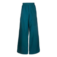 Men's Off-White FW22 Solid Color Elastic Waistband Straight-Leg Casual Pants/Trousers Loose Fit Blue OMCA238F22FAB0025900