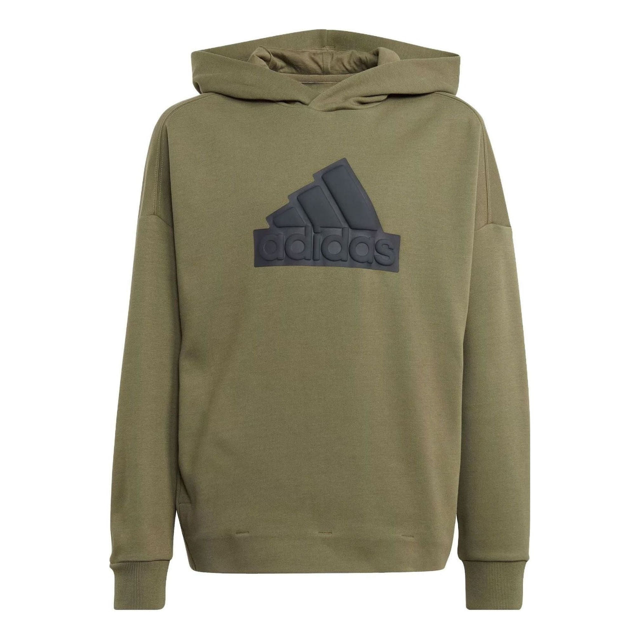 (GS) adidas Future Icons Logo Hooded Sweatshirt Asia Sizing 'Green Black' IM0076