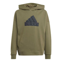 (GS) adidas Future Icons Logo Hooded Sweatshirt Asia Sizing 'Green Black' IM0076