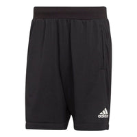 Men's adidas Logo Printing Sports Straight Shorts Japanese Version Black HF4738