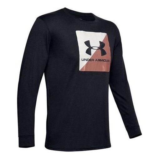 Under Armour Boxed Sportstyle Half Long-Sleeve T-shirt 'Black' 1351624-001