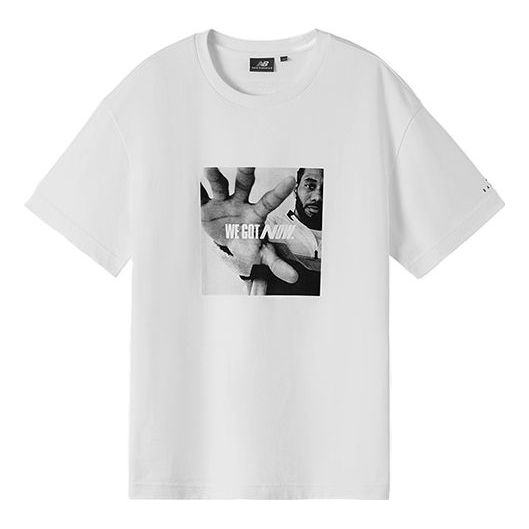 New Balance We Got Now Pattern Printing Short Sleeve White NE92N333-WT