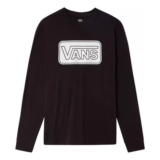 (WMNS) Vans DIY Alphabet Printing Athleisure Casual Sports Long Sleeves Black VN0A4V3VBLK