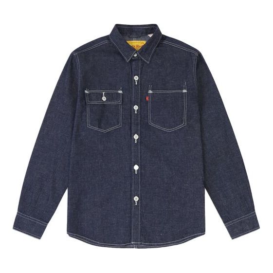 Men's Levis Casual lapel Denim Shirt Denim A0143-0000