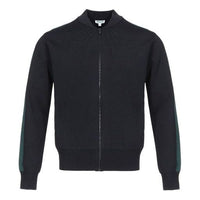 Men's KENZO Colorblock Knit Jacket Black Dark Green F965BL8053BF-99
